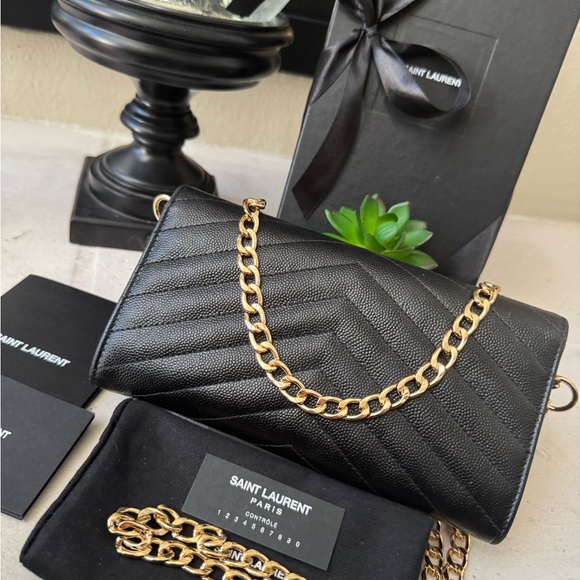 SOLD - 💎Authentic Saint Laurent YSL Cassandre Matelasse Long Flap Wallet - Picture 5 of 16